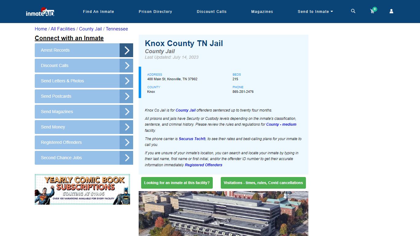 Knox County TN Jail - Inmate Locator - Knoxville, TN